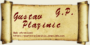 Gustav Plazinić vizit kartica